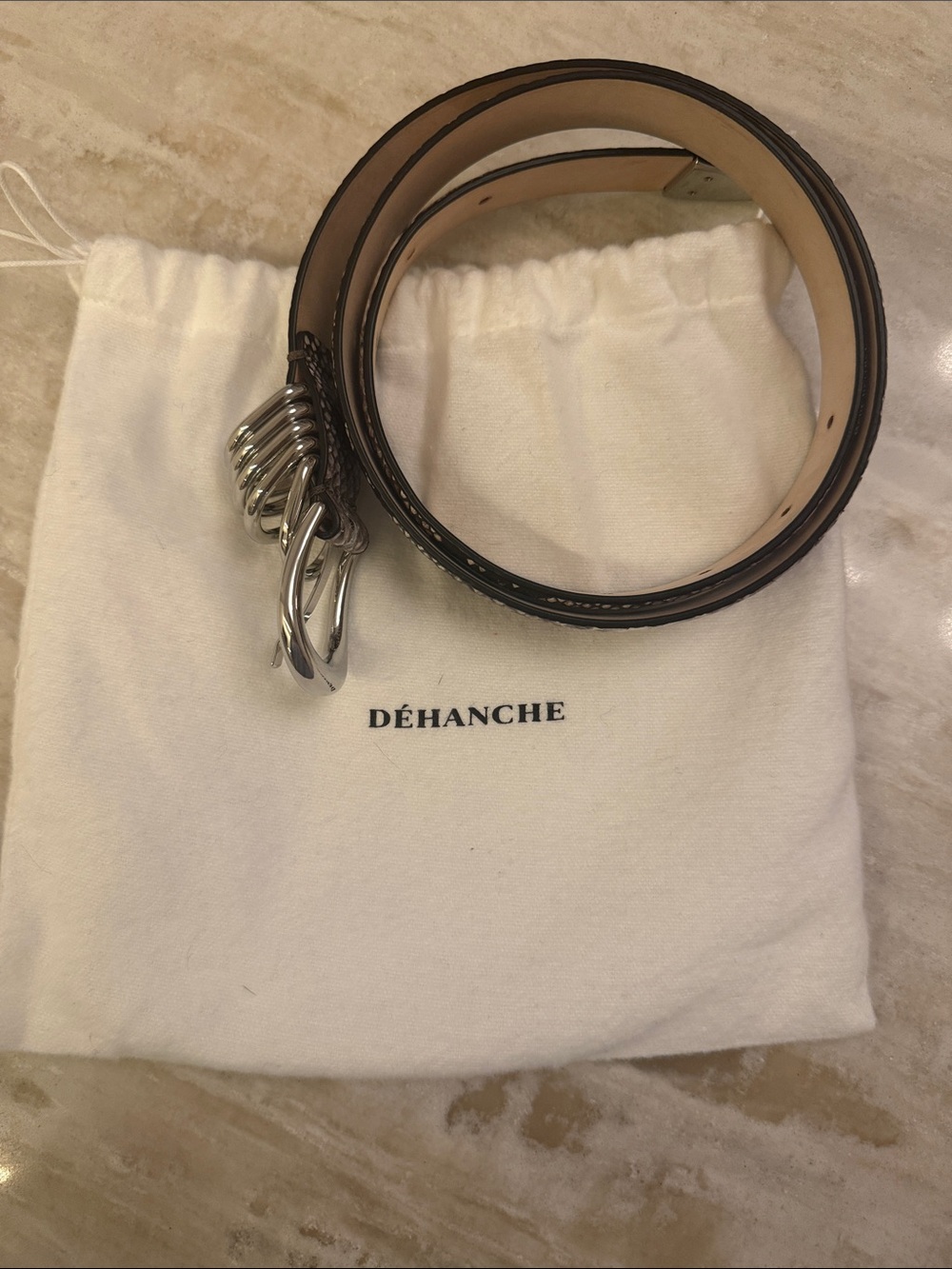 Dehanche Hollyhock Belt in Snake with Silver Hardware - Picture 13 of 13